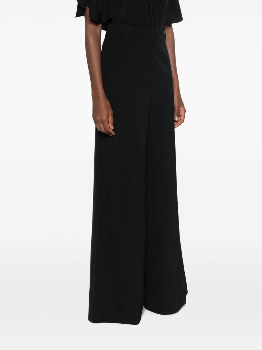 high-rise flared wool trousers - 3