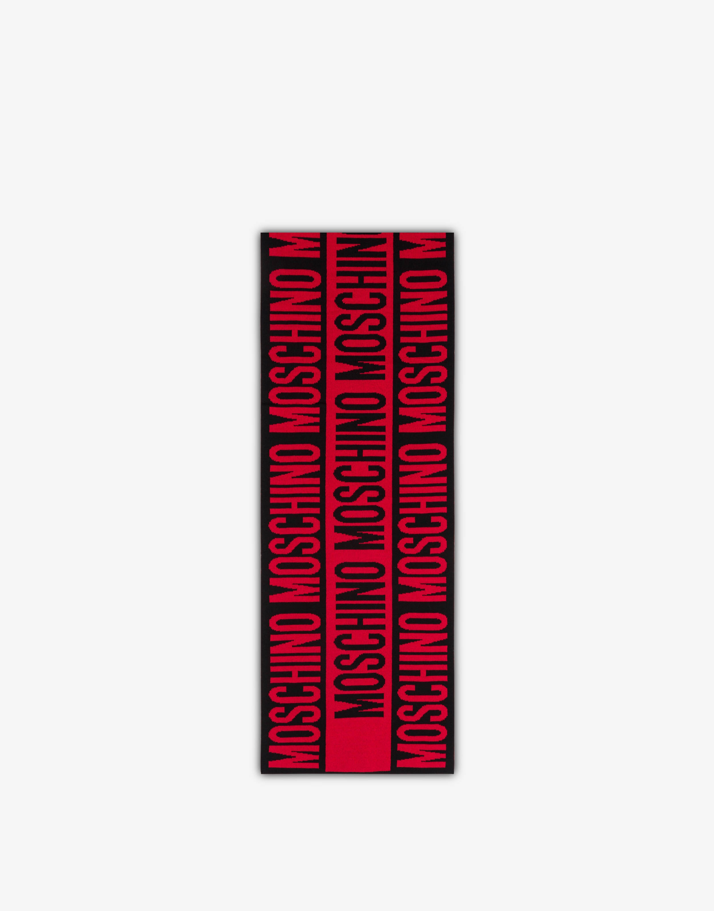 LOGO BANDS WOOL SCARF - 1