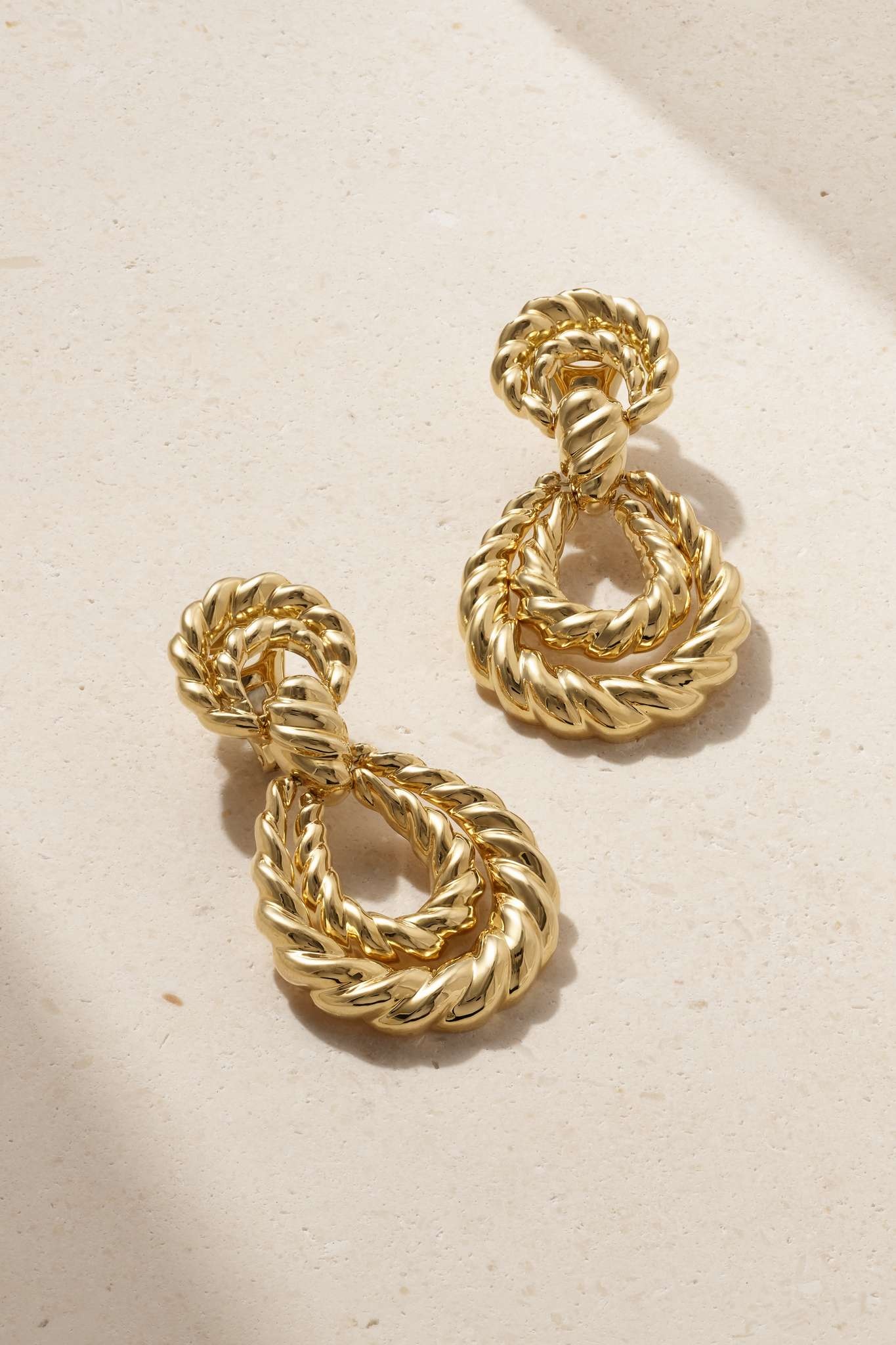 Lasso 18-karat gold clip earrings - 1