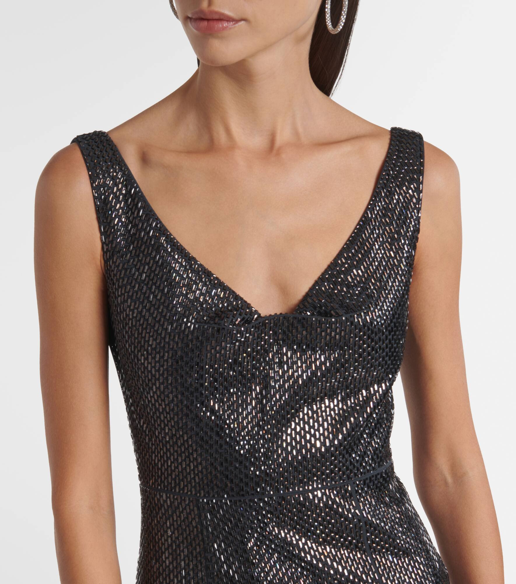 Embellished crêpe gown - 4