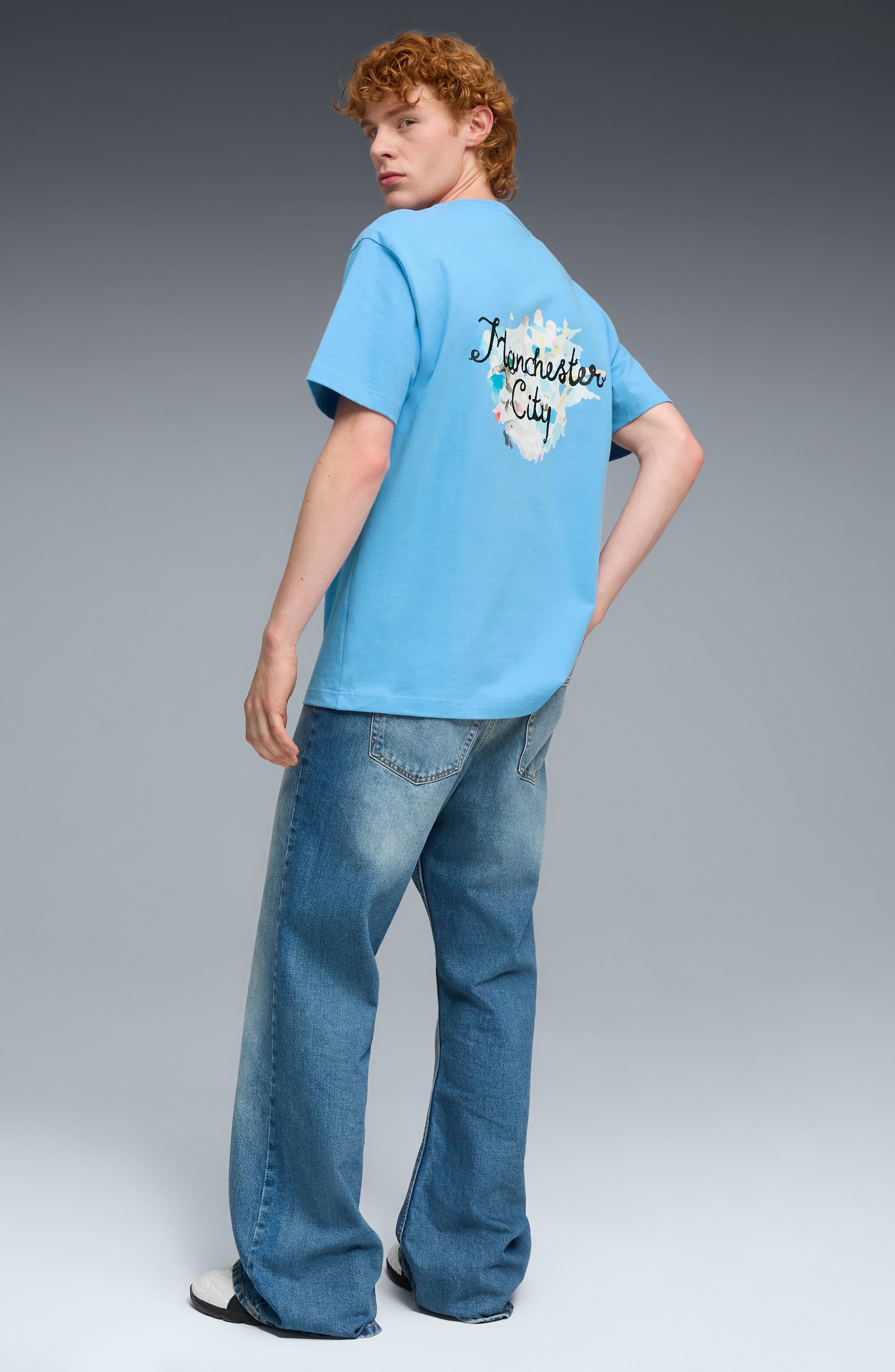 PUMA KidSuper MCFC Cotton Graphic T-Shirt in Team Light Blue-Puma Black at Nordstrom - 6