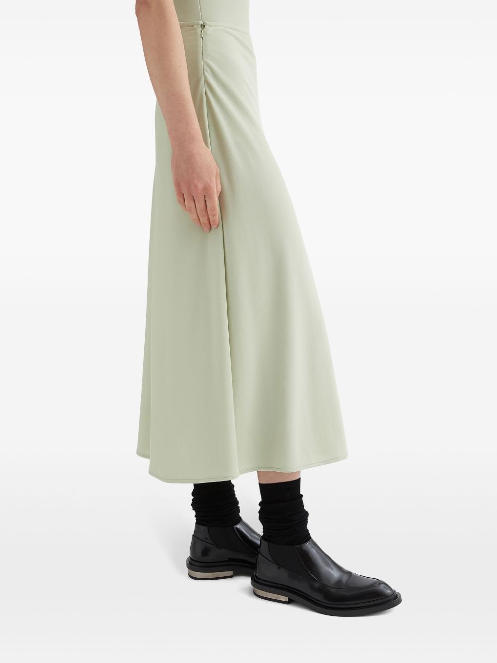 Flared zipped midi skirt - 3