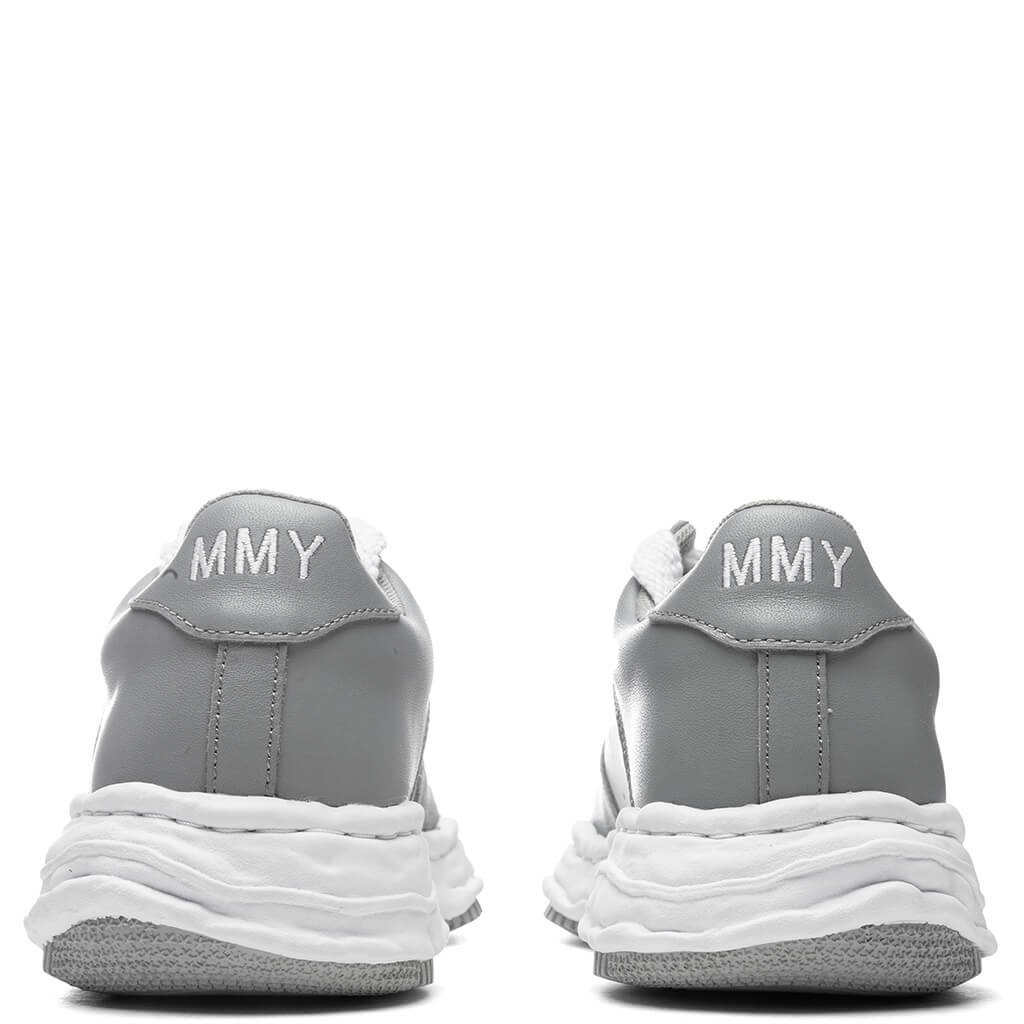 MAISON MIHARA YASUHIRO WAYNE LOW OG SOLE LEATHER SNEAKER - GREY/WHITE - 4