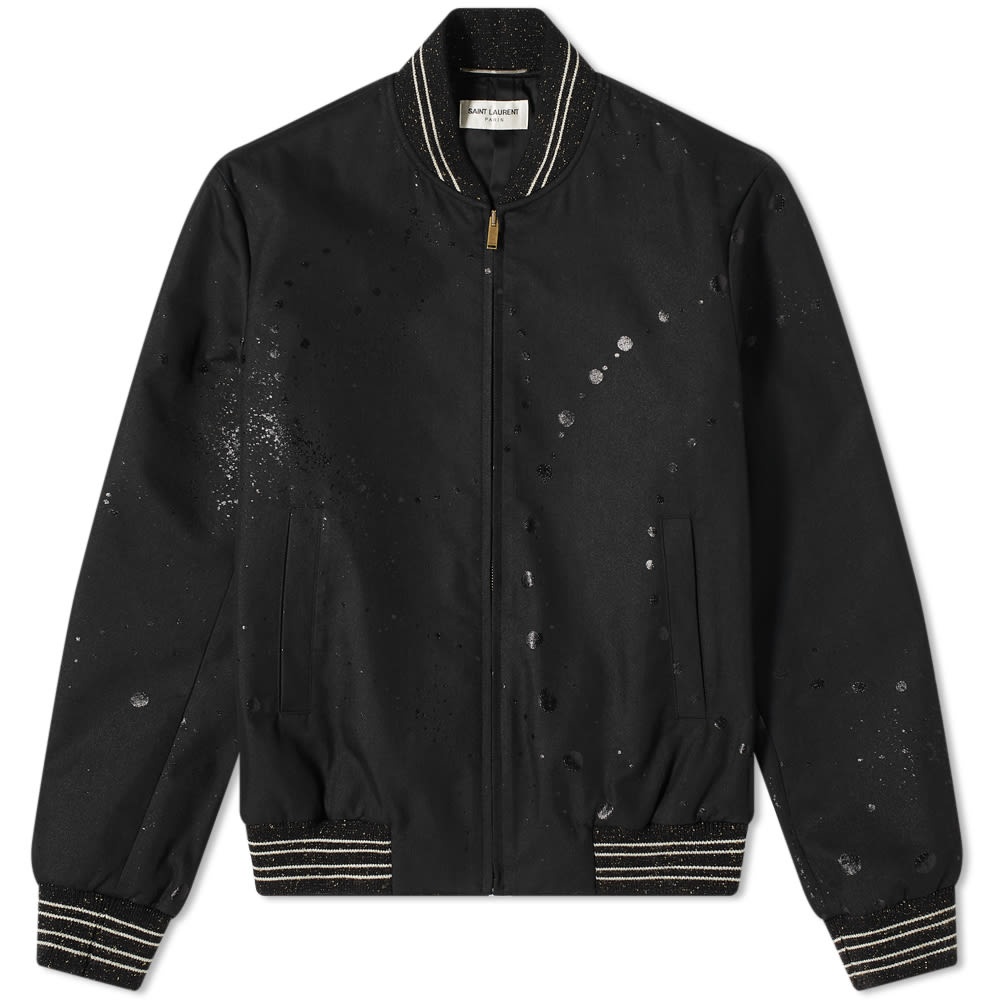 Saint Laurent Galaxy Print Teddy Jacket - 1