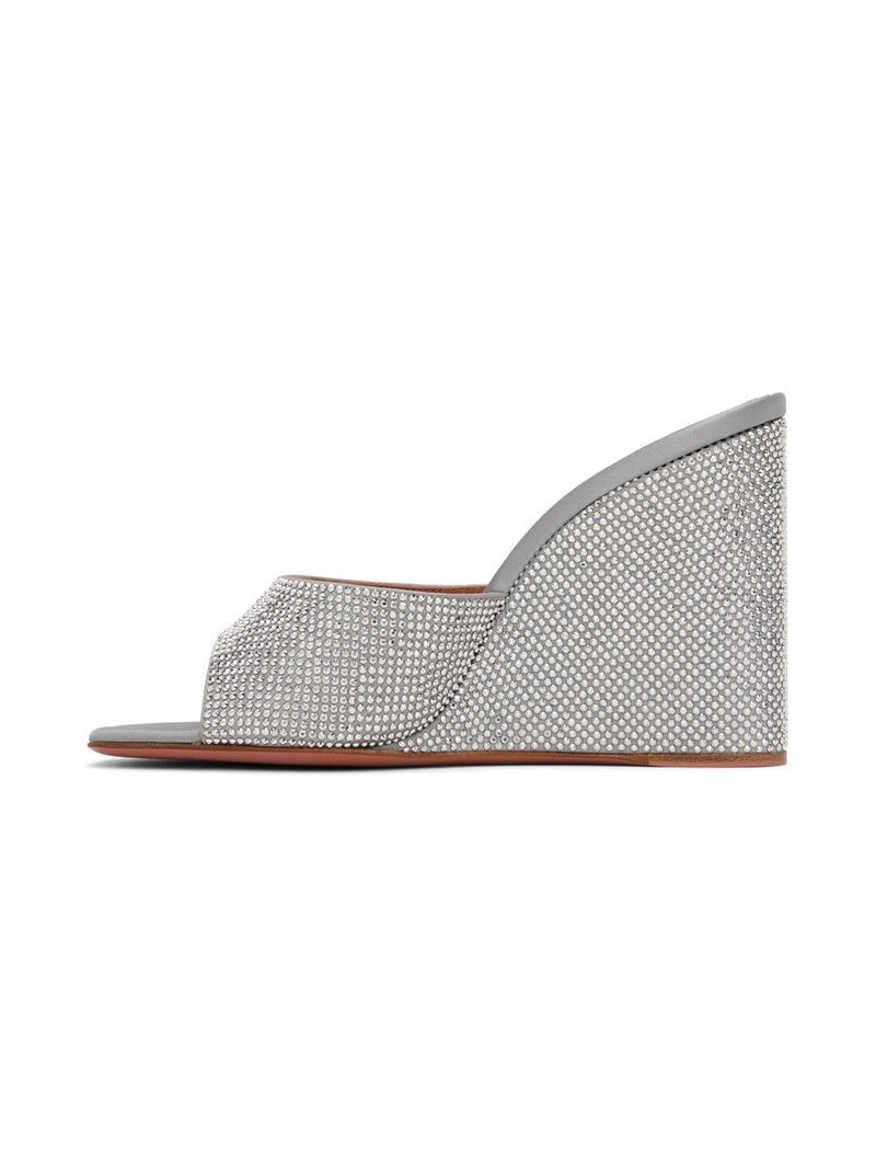 Silver Lupita Crystal 95 Heeled Sandals 3