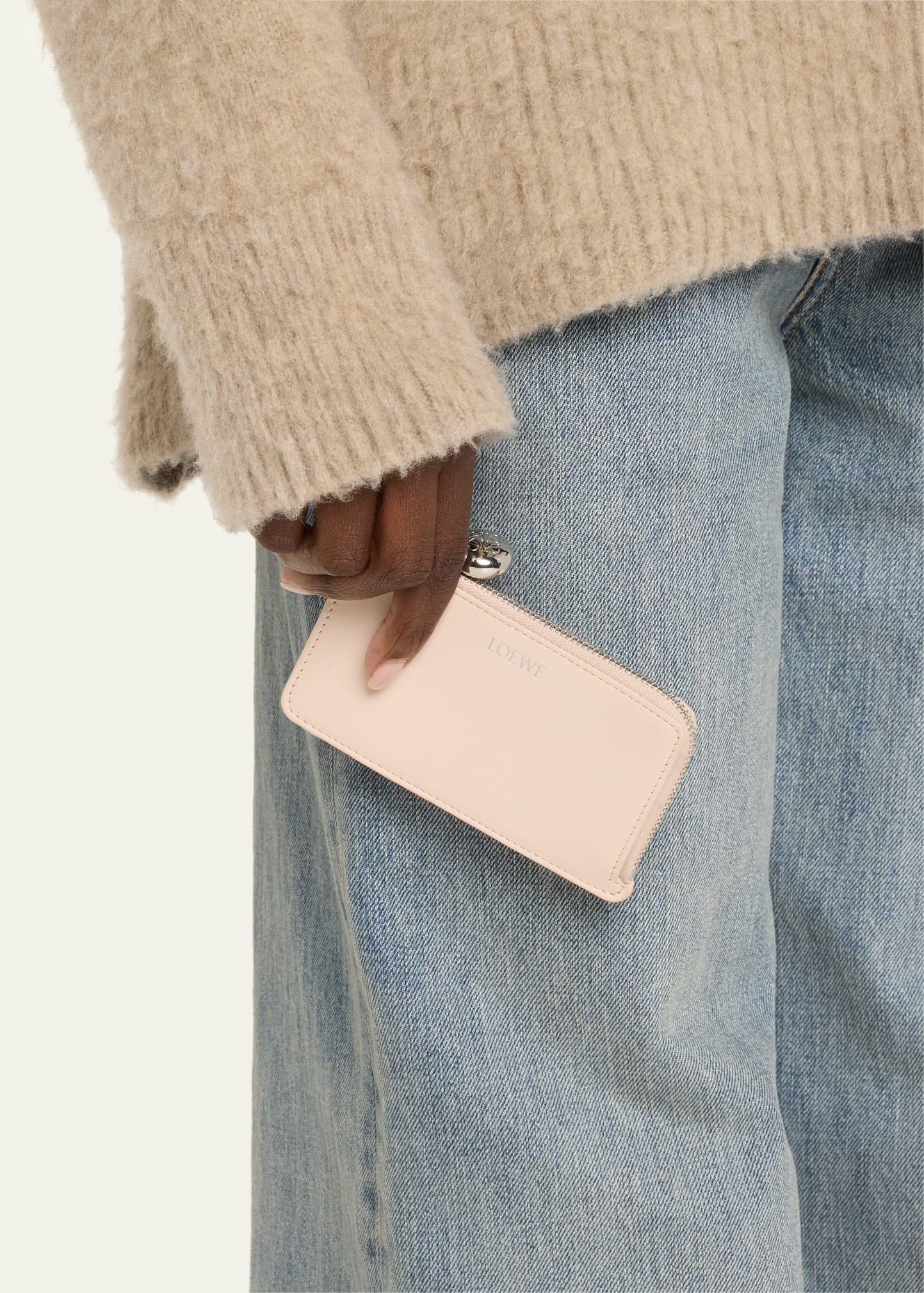 Pebble Zip Leather Card Holder - 2