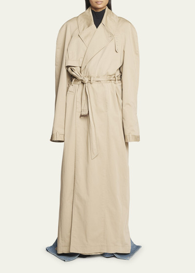 BALENCIAGA Deconstructed Trench Coat with Tie Belt outlook