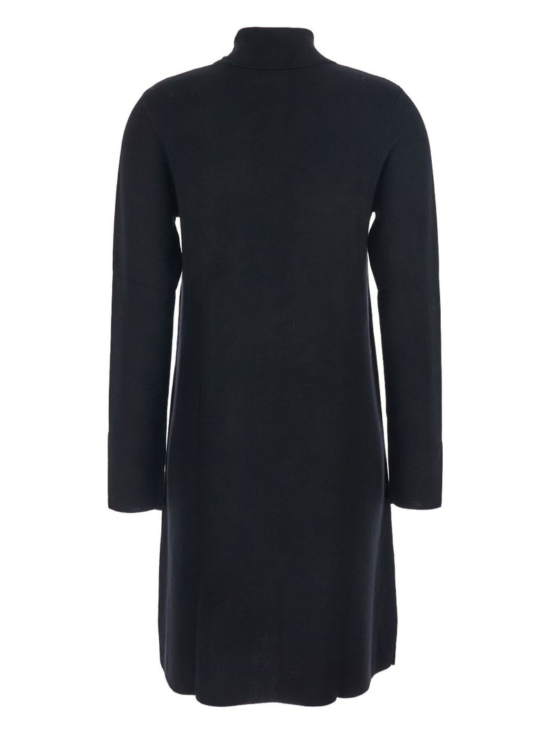 Allude roll-neck fine-knit midi dress outlook