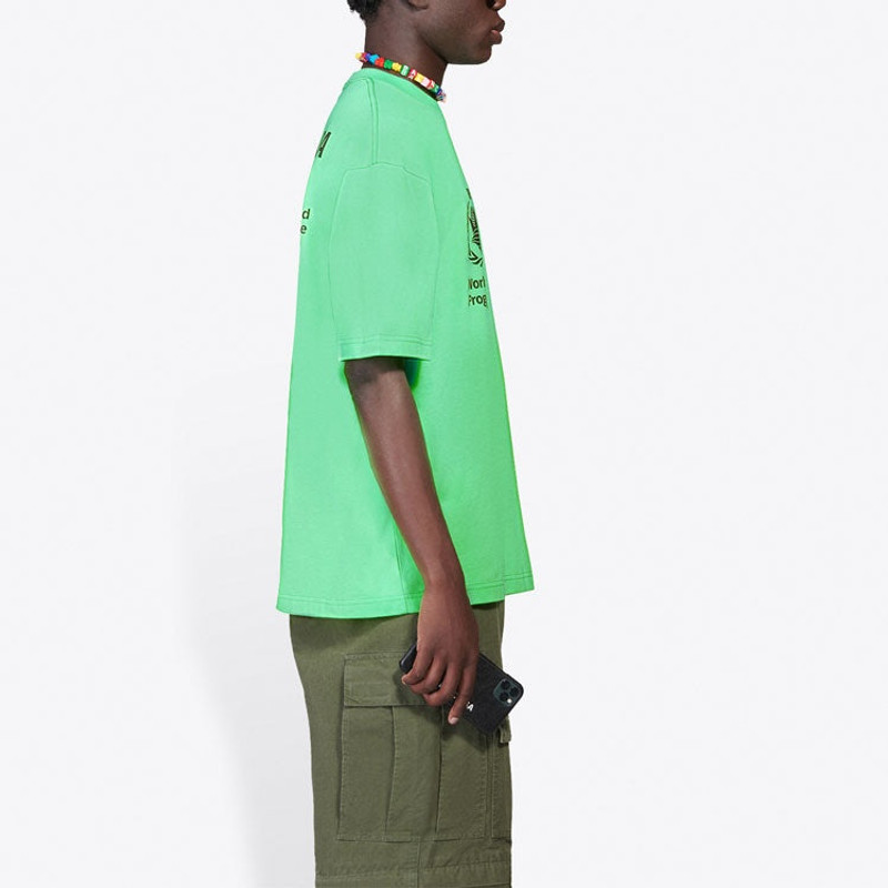 Balenciaga x WFP T-Shirt Medium Fit 'Green' 612966THV844162 5