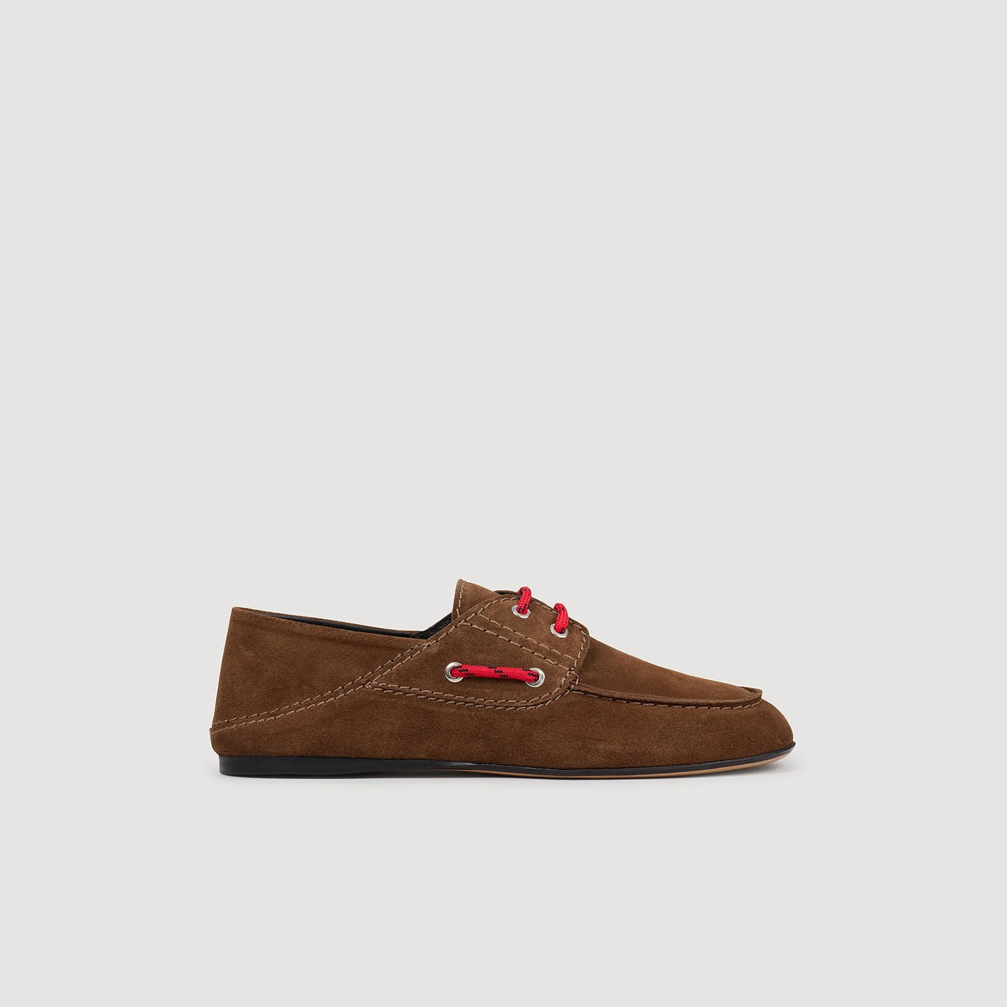 SUEDE LACE-UP BOAT SHOES - 1