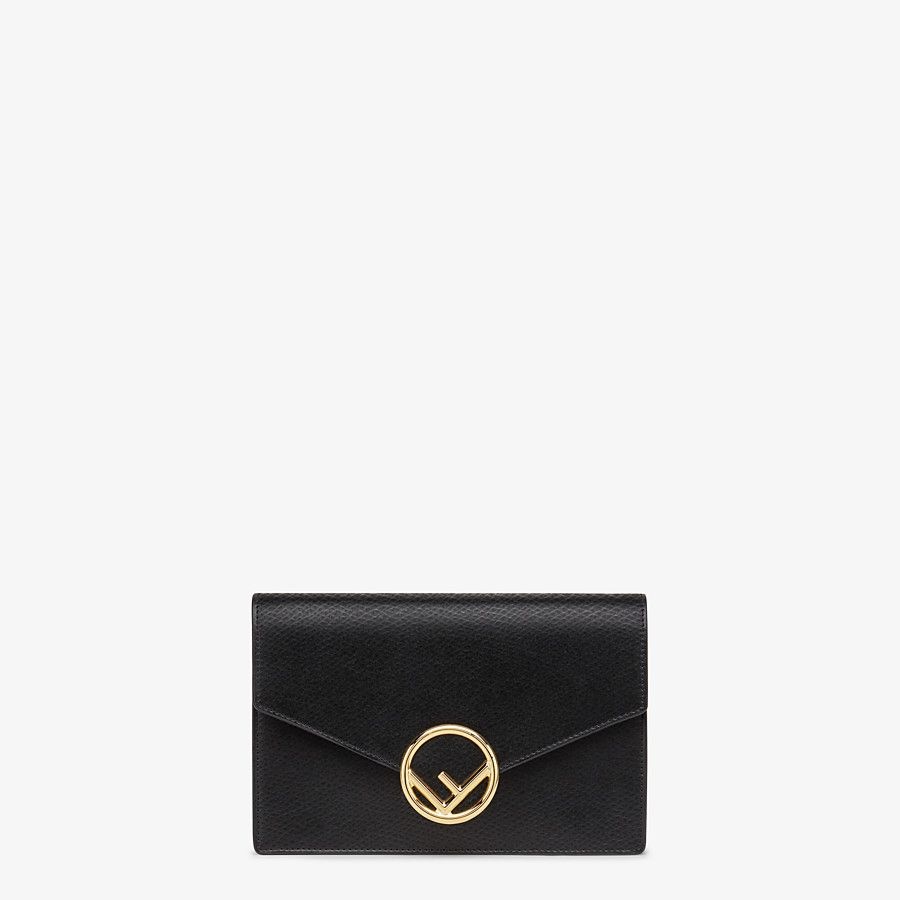 Black leather mini bag - 1