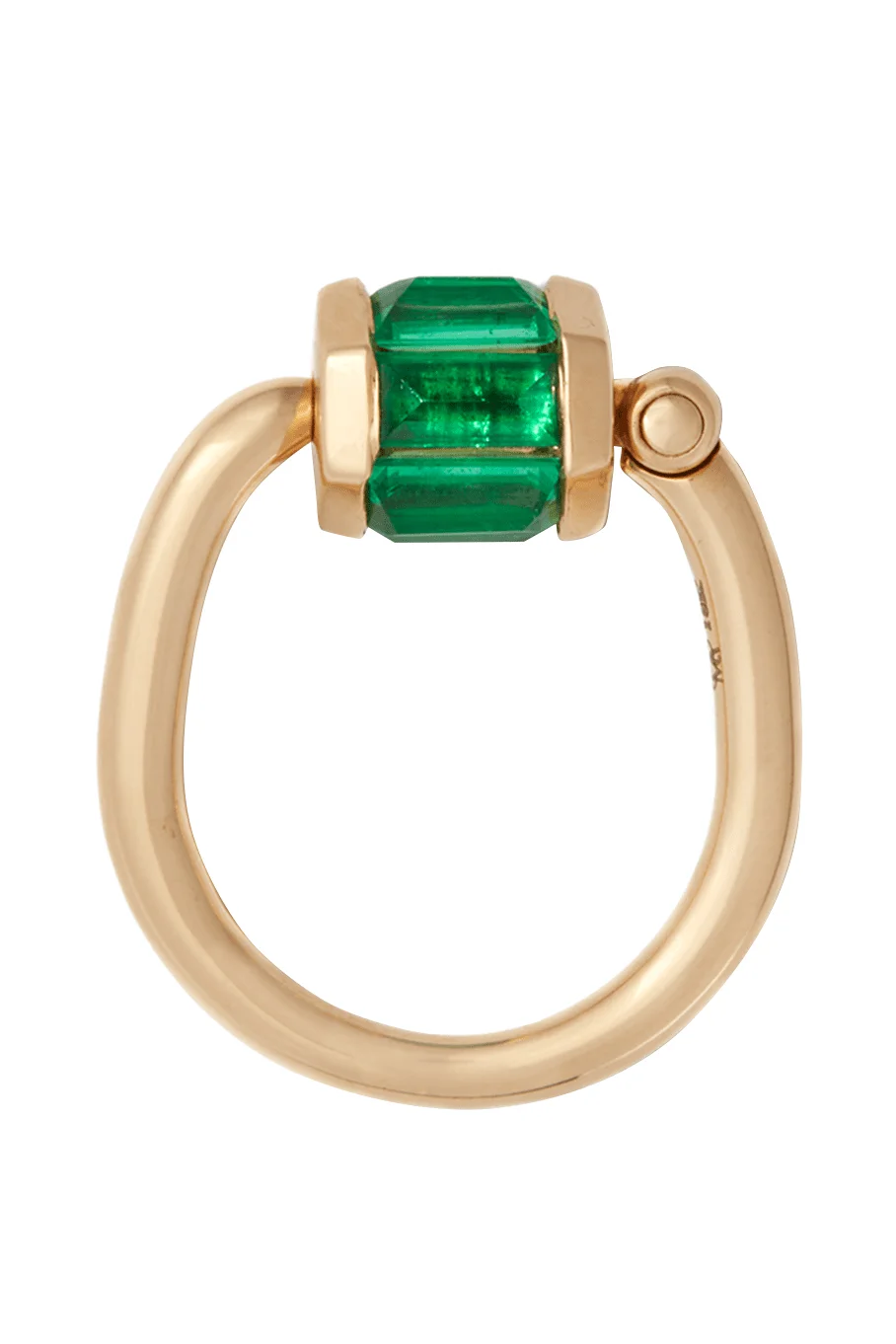 Emerald Baguette Trundle Ring - 1