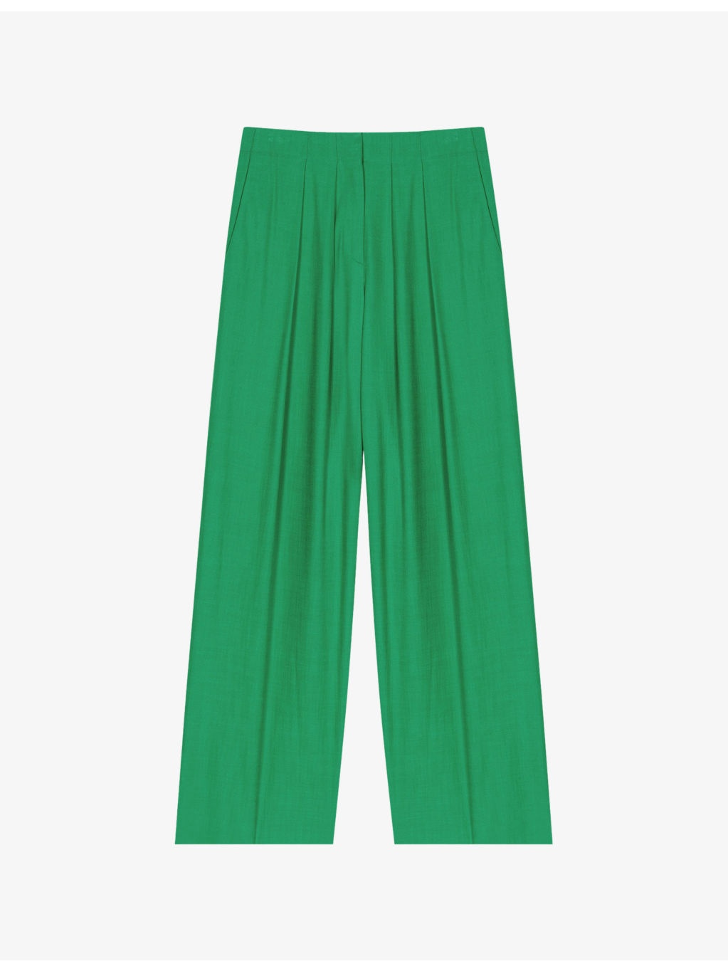 Wide-Leg High-Rise Stretch-Woven Suit Trousers - 1