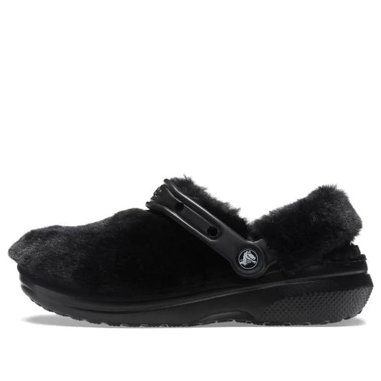 Crocs Classic Fur Sure Slip On Clogs 'Black' 207303-001 - 1