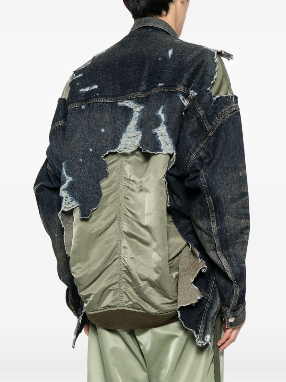 layered denim jacket - 4