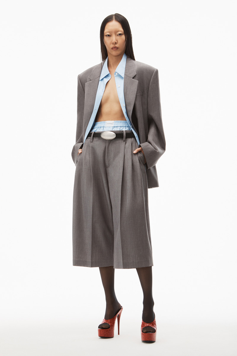 Alexander Wang COMBO COLLARED BLAZER IN WOOL BLEND outlook