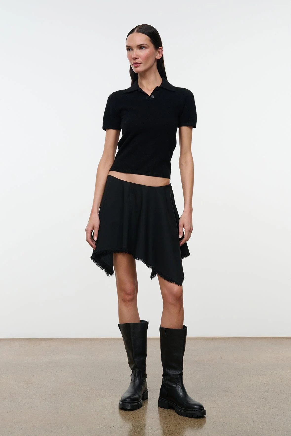 STAUD TYRA SKIRT BLACK - 1