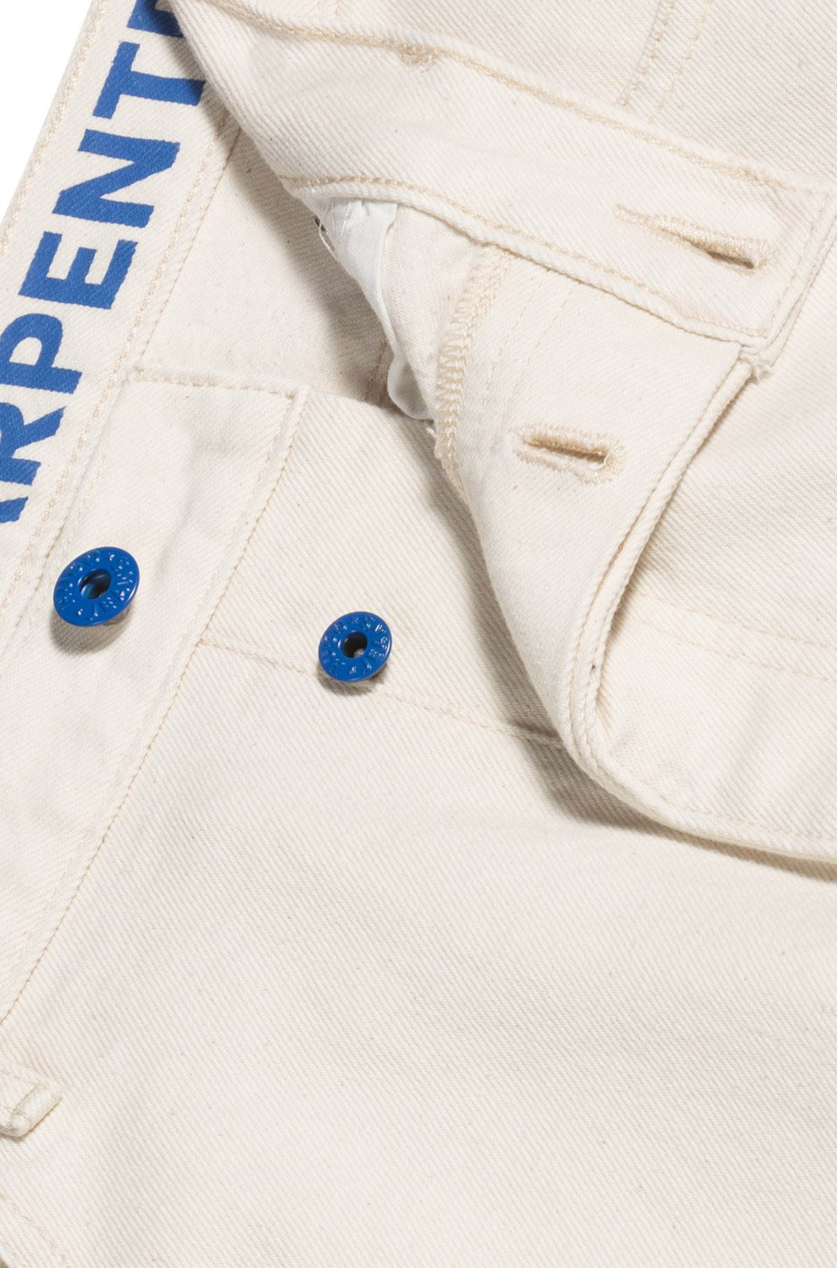 STRAIGHT-FIT JEANS IN ECRU DENIM WITH CARPENTER POCKET - 6