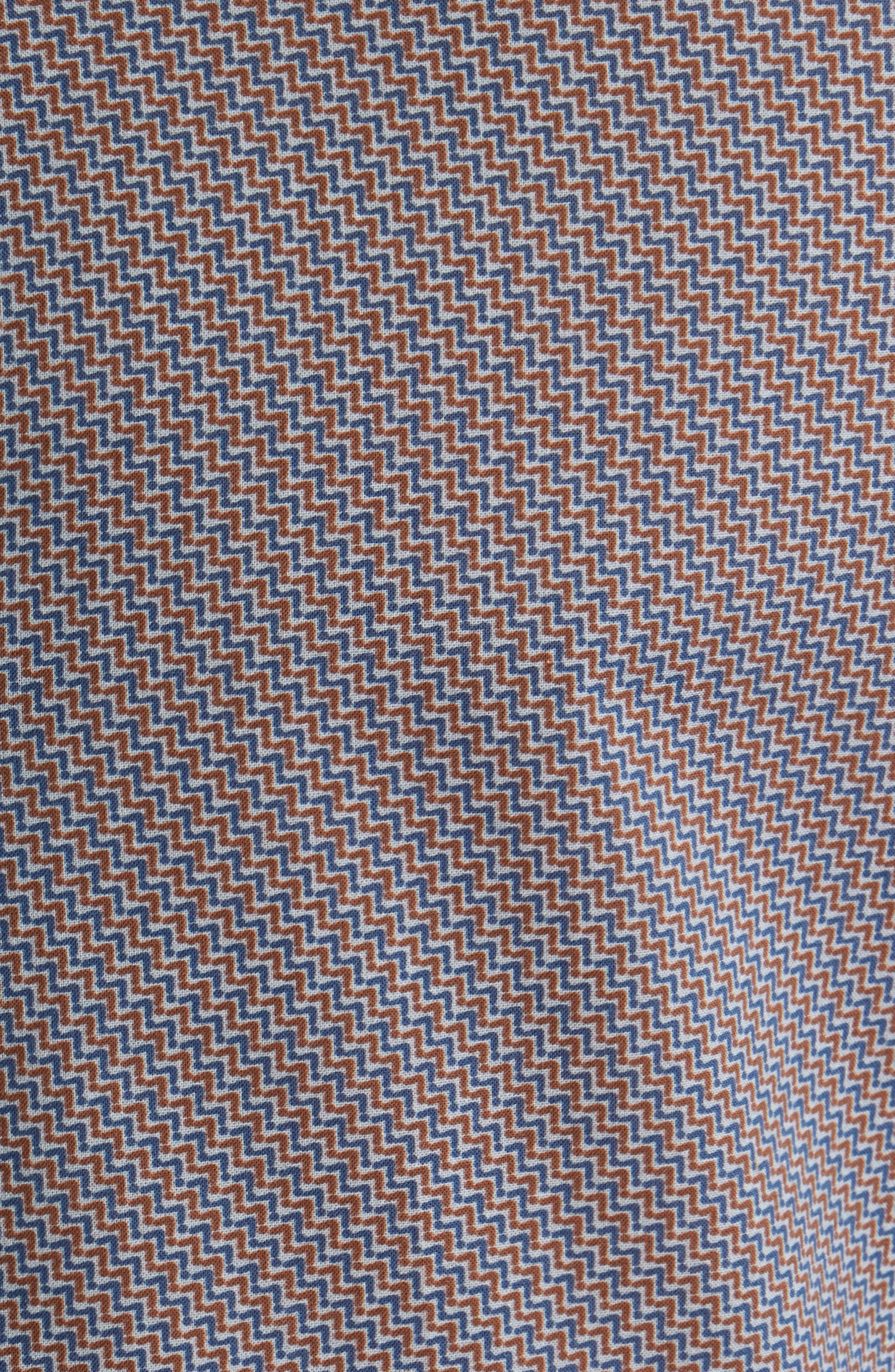 Emporio Armani Diagonal Print Button-Up Shirt in Solid Dark Blue at Nordstrom - 5