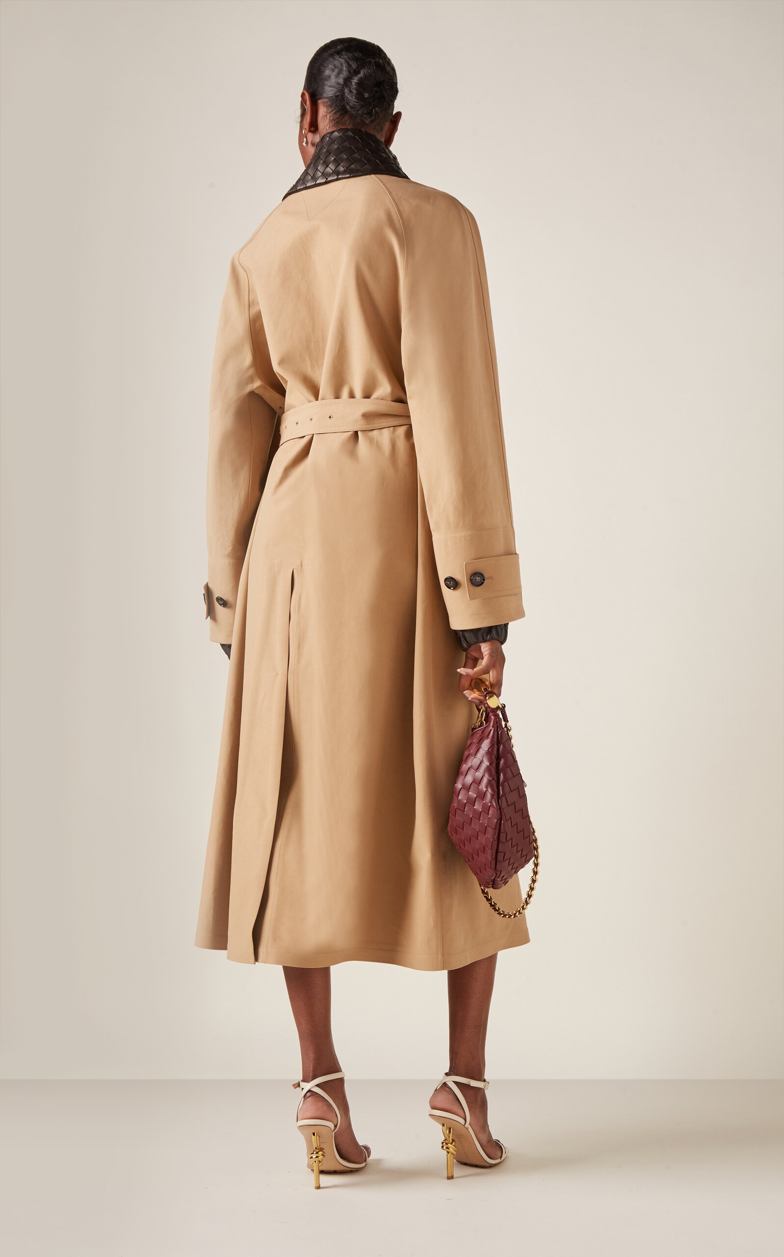 トレンチコート Bottega Veneta Cappuccino stretch cotton trench coat Bottega Veneta Cappuccino Stretch Cotton Trench Coat