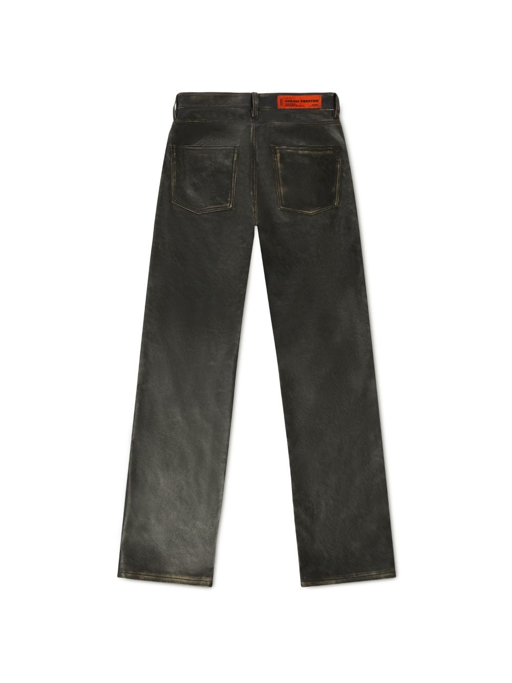 Distressed Leather Reg Pants - 2
