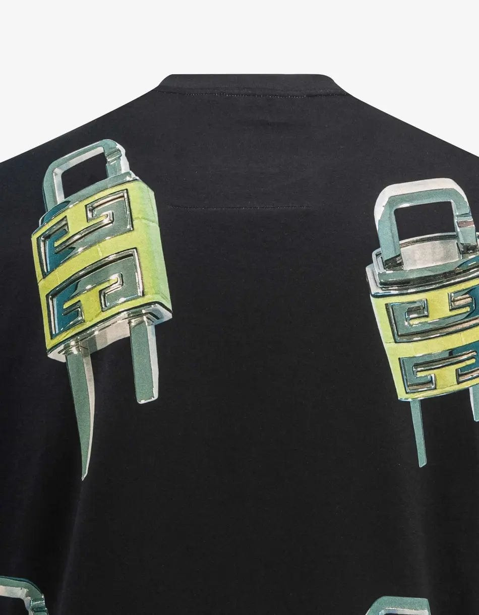 Givenchy Black 4G Padlock Print T-Shirt - 4