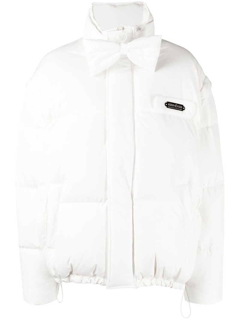 logo-patch puffer jacket 1