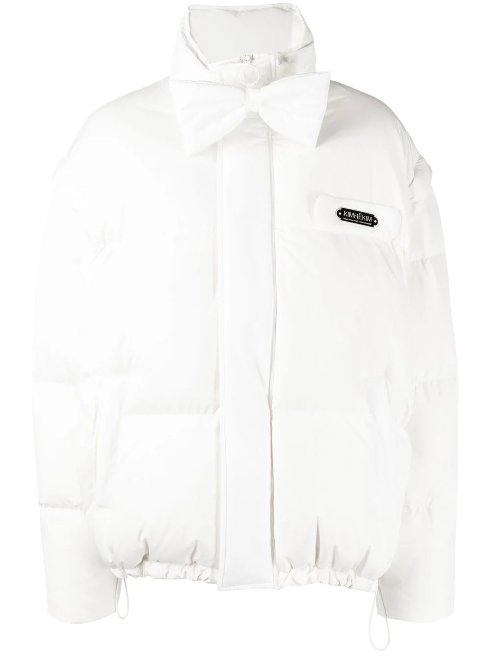 logo-patch puffer jacket - 1