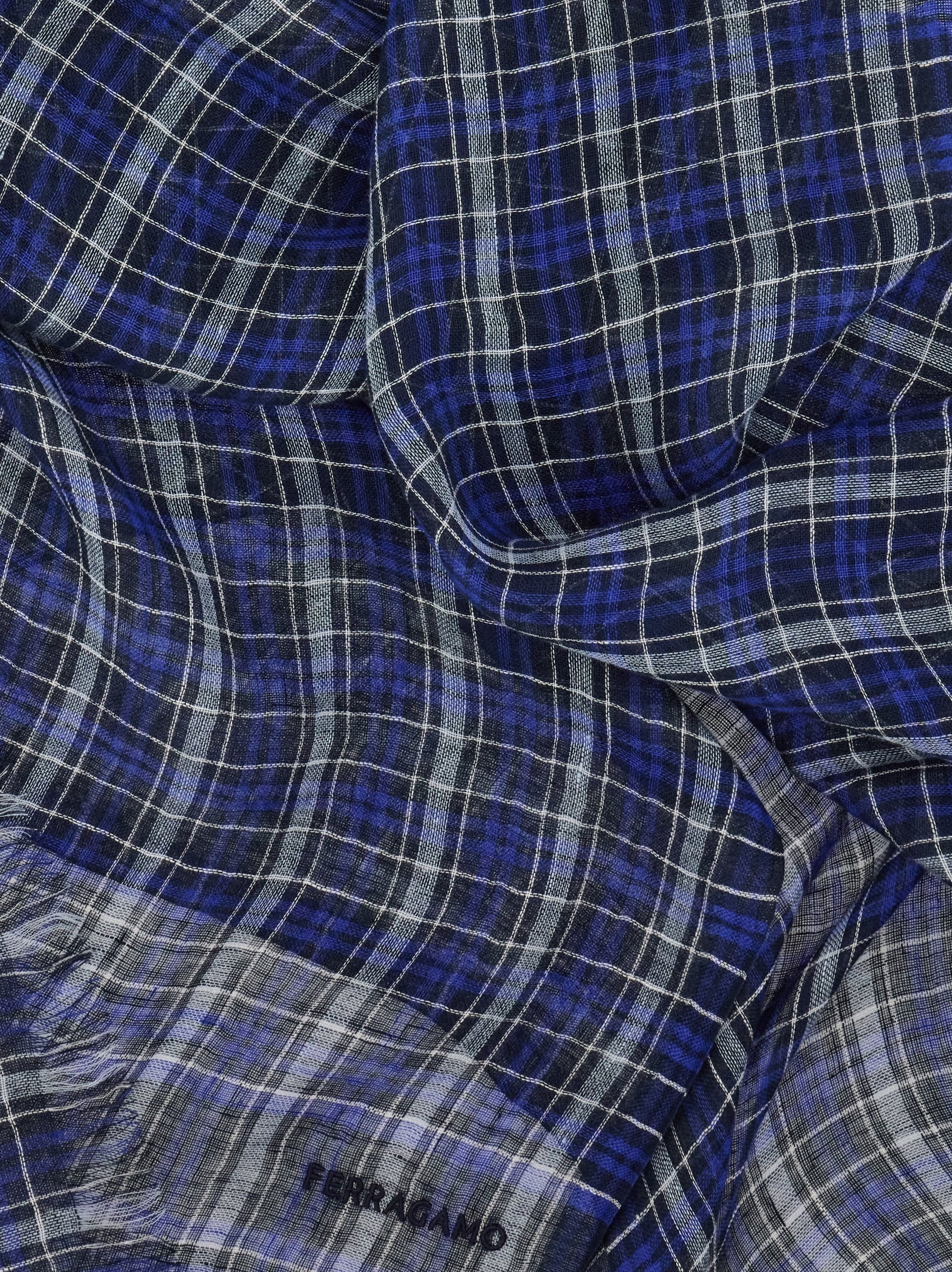 Linen tartan stole - 2