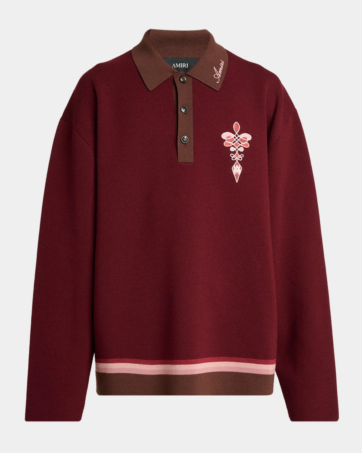 Men's Lasso Knit Oversized Polo Sweater - 1