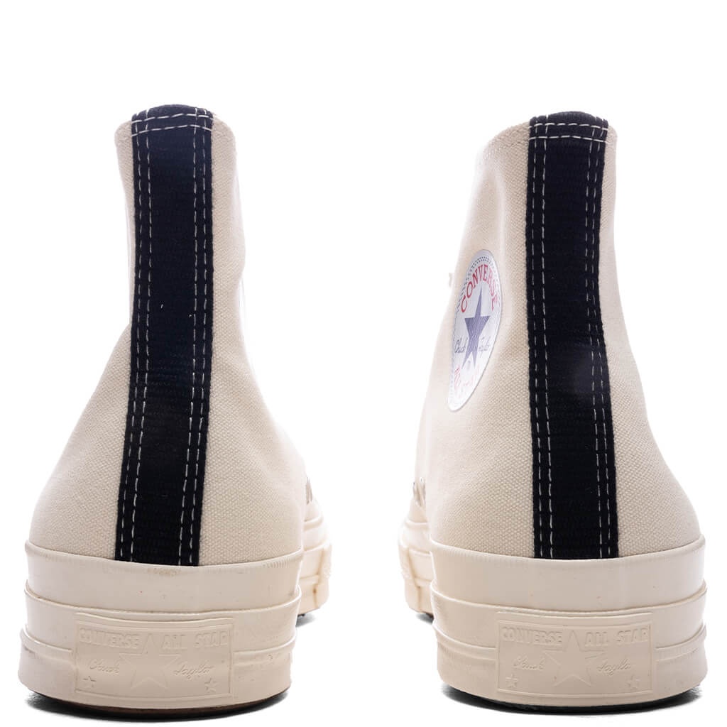 CONVERSE X COMME DES GARCONS PLAY ALL STAR CHUCK '70 HI SMALL RED HEART - WHITE - 4