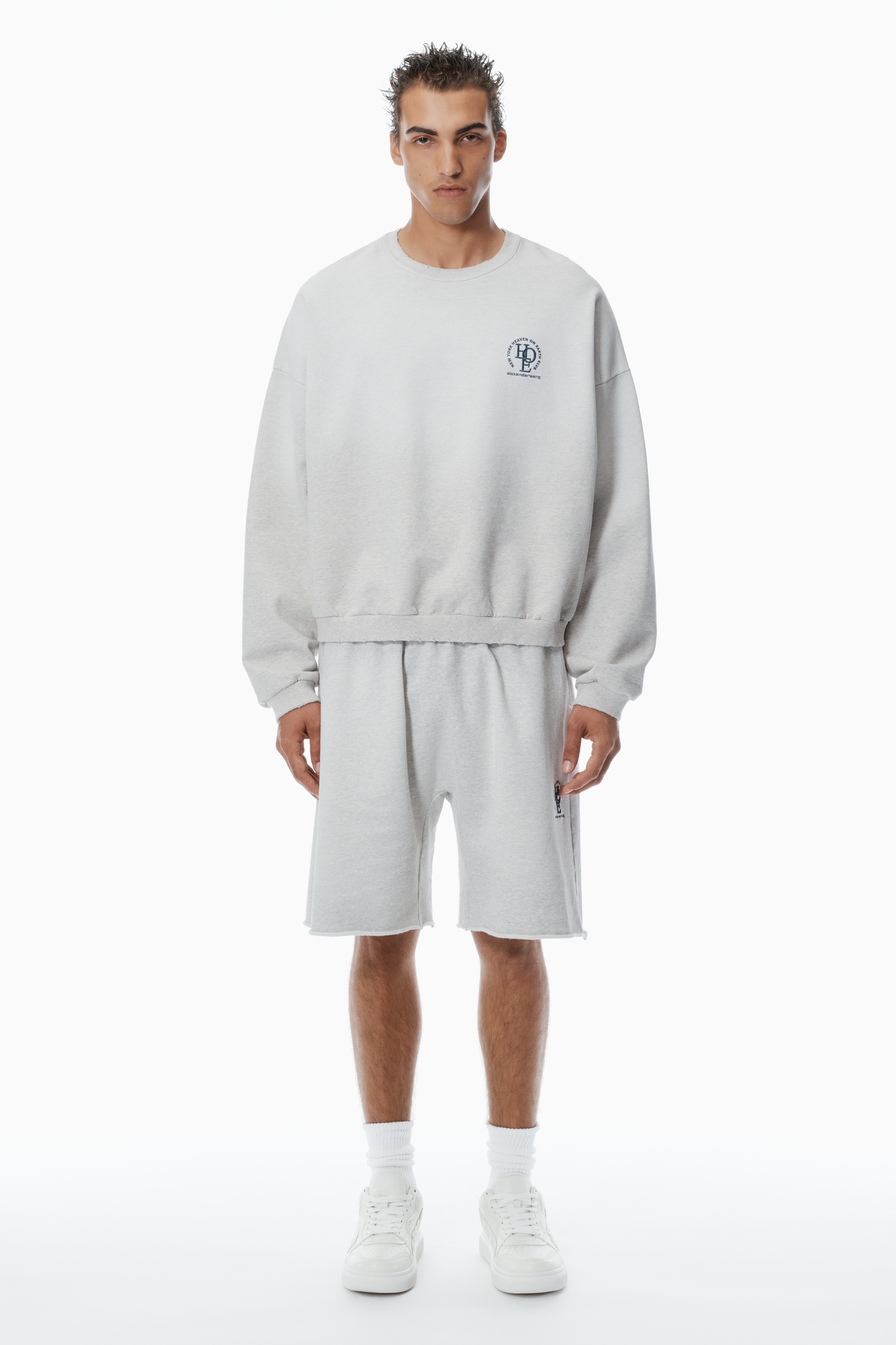 Unisex Logo Oversized Cotton Terry Sweat Short - 2