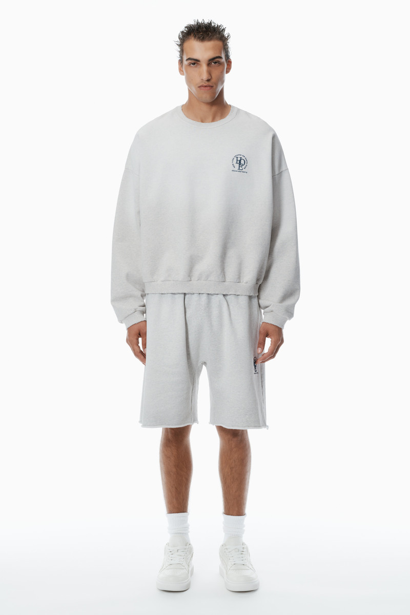 Alexander Wang Unisex Logo Oversized Cotton Terry Sweat Short outlook
