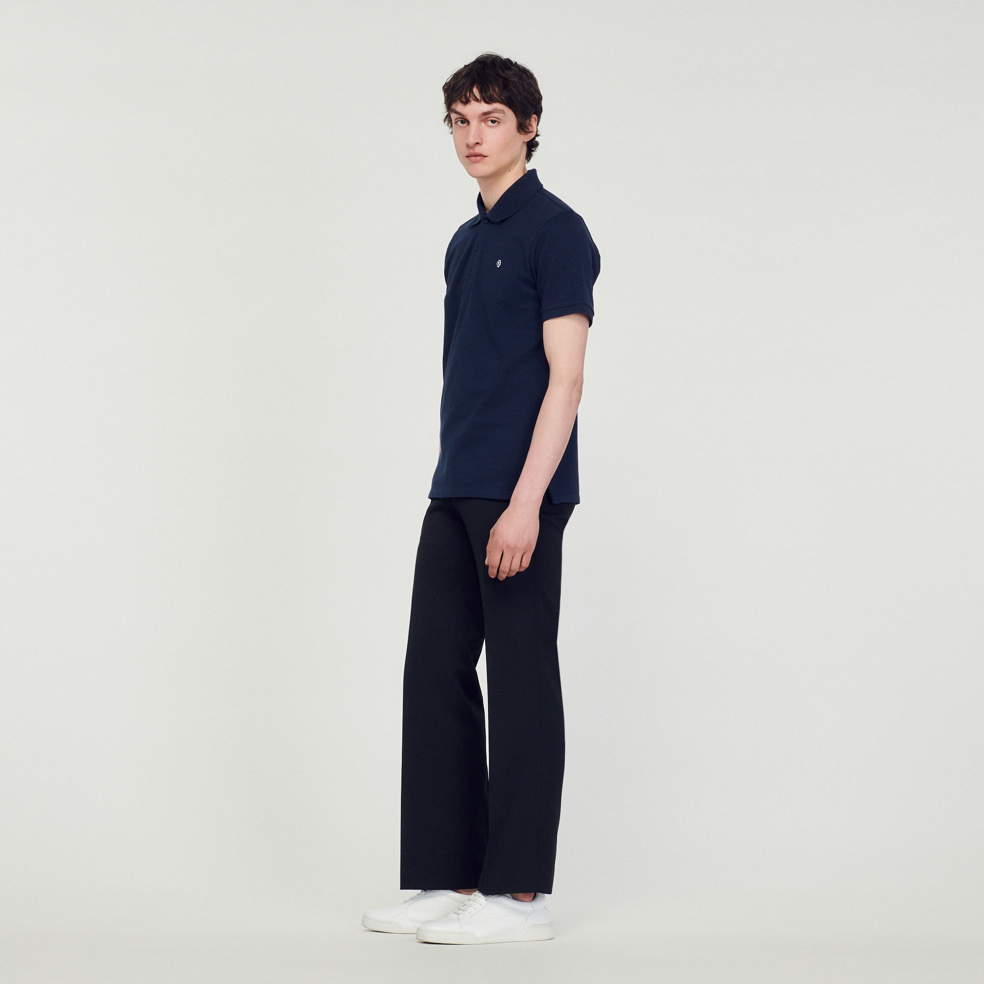 POLO SHIRT WITH SQUARE CROSS PATCH - 7