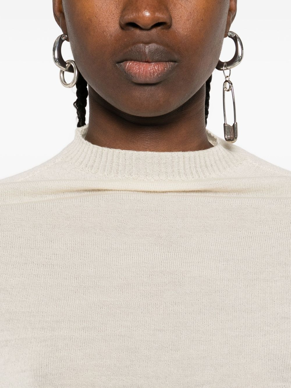 high-neck ribbed sweater - 5