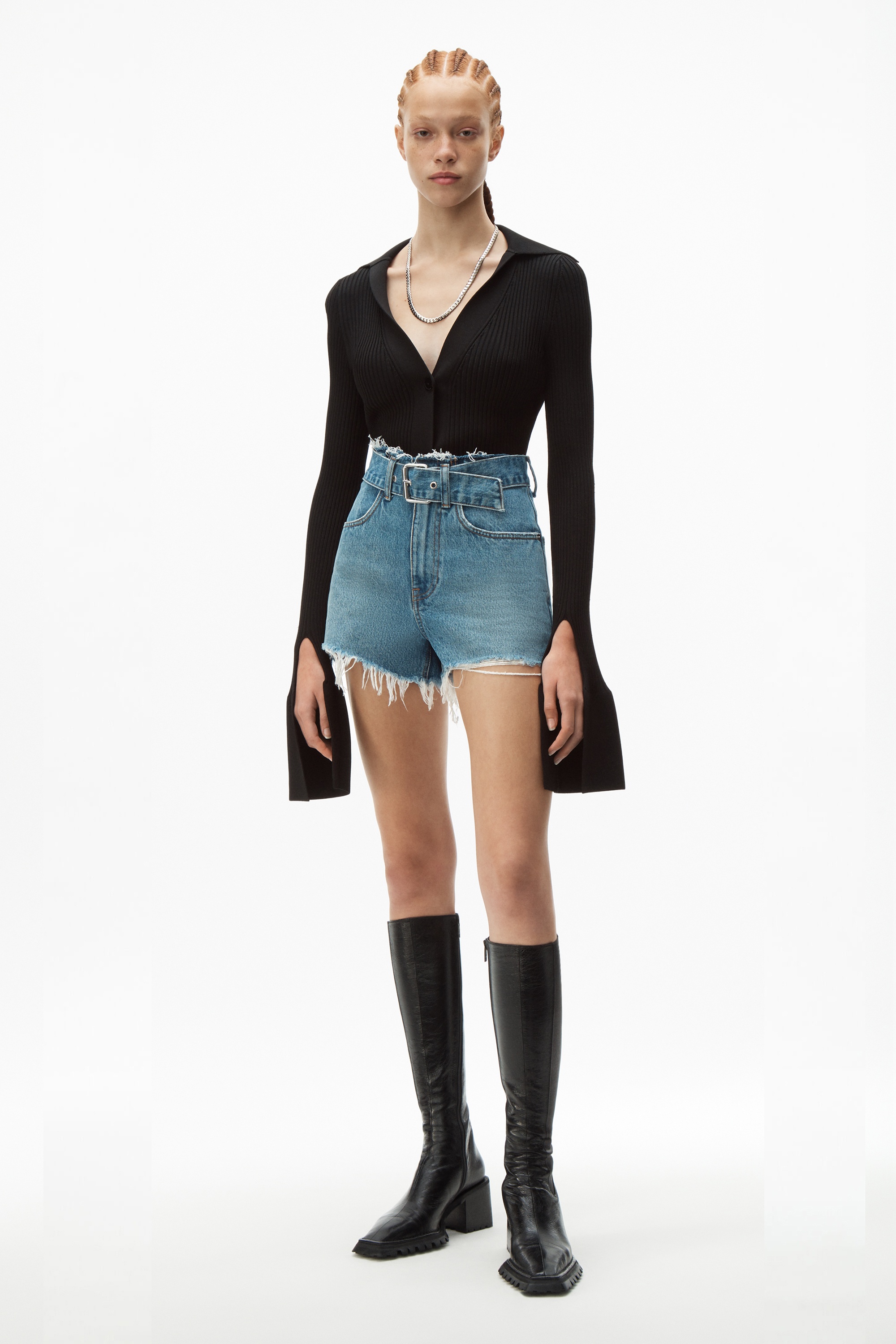 BELTED PAPERBAG SHORTS - 2