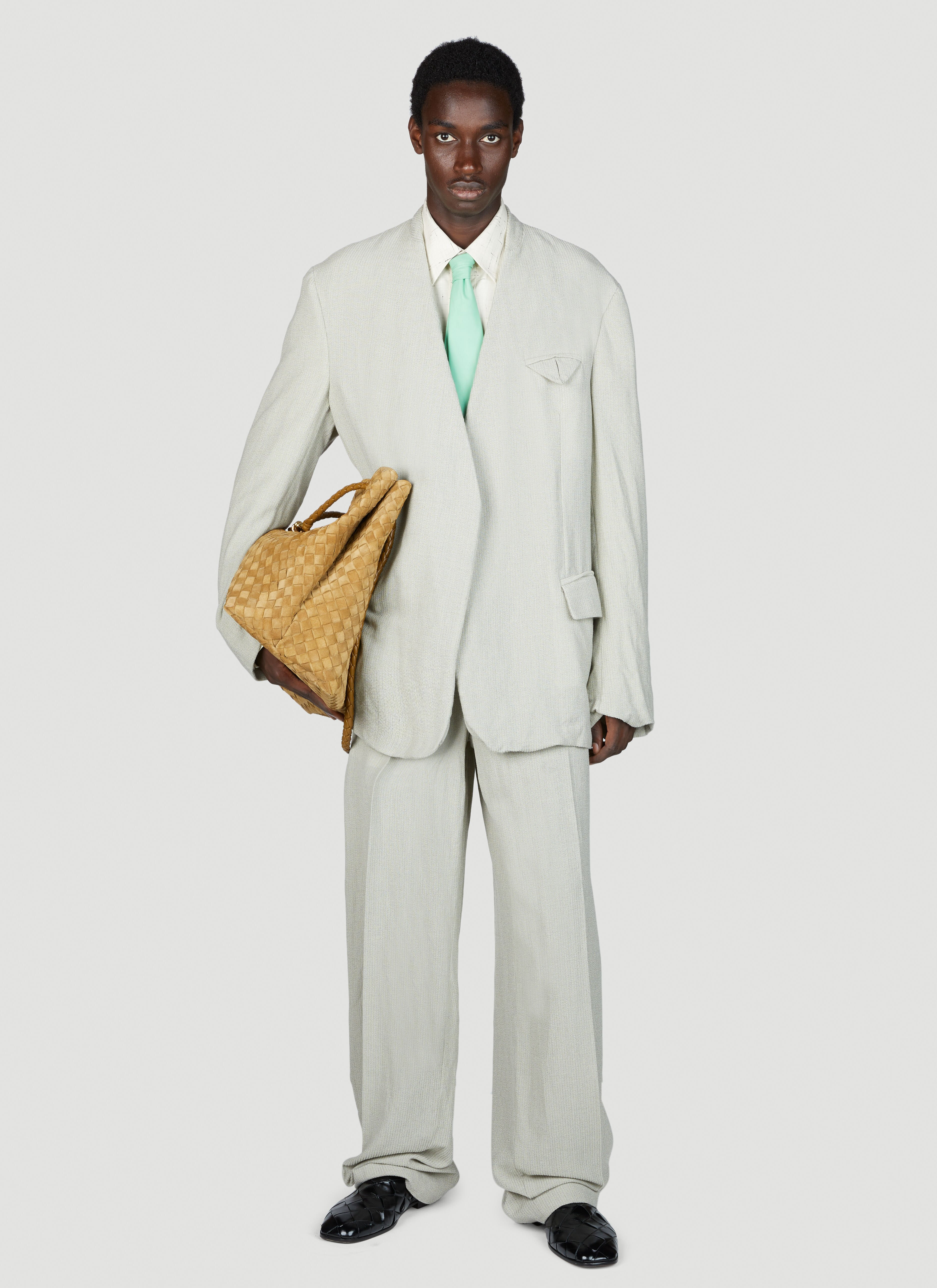 Light Wool Silk Mouline Blazer - 2
