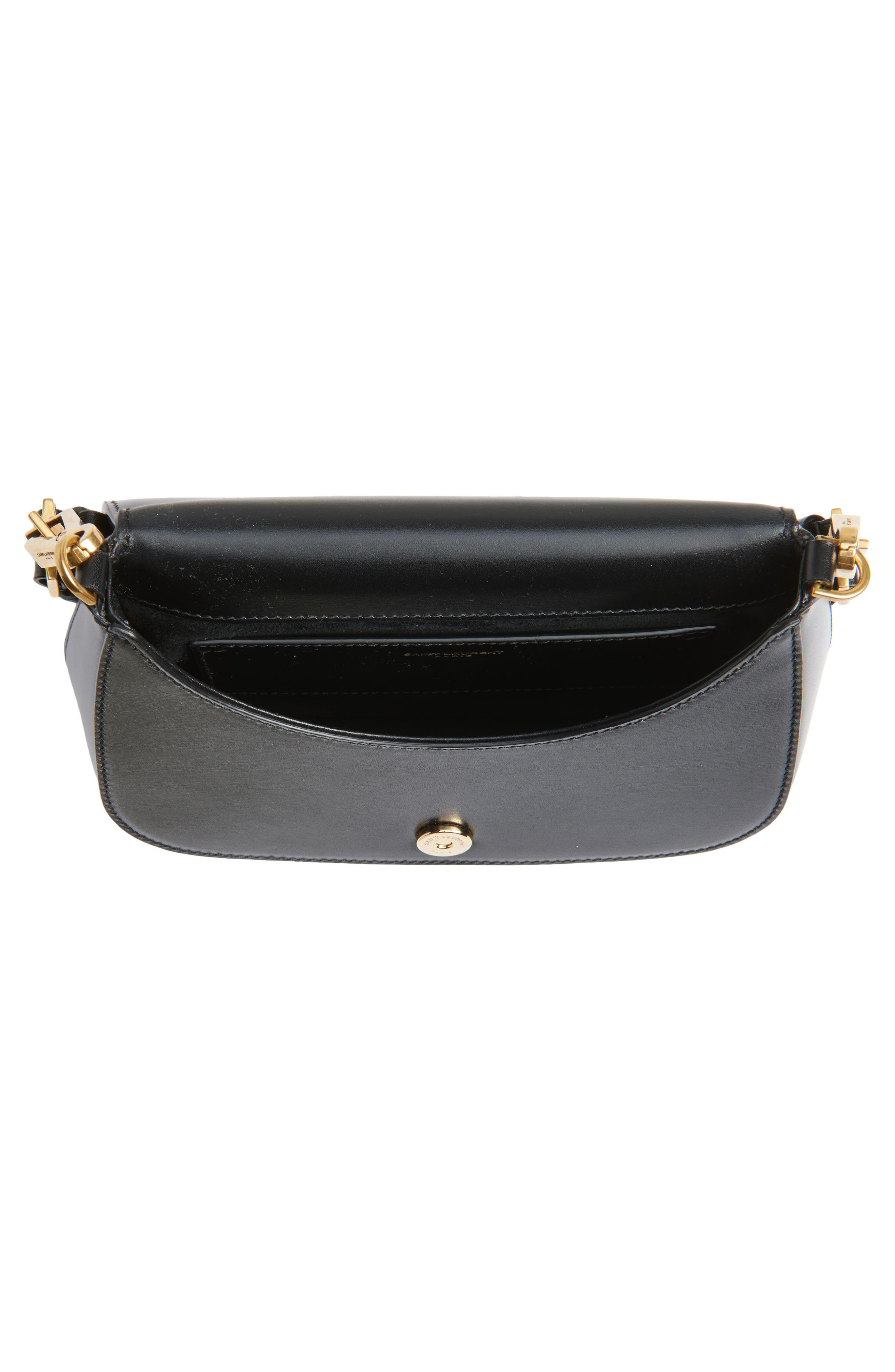 Saint Laurent Mini Voltaire Box Leather Top Handle Bag in Noir at Nordstrom - 4