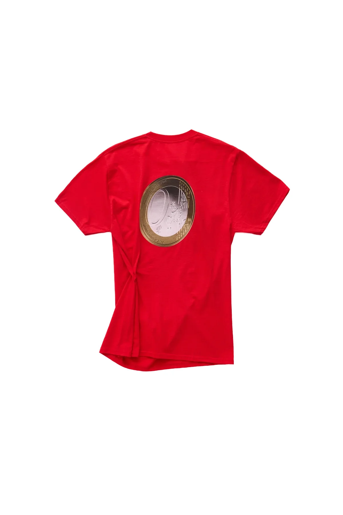 Mainline Coin Open Back Tee Red - 1