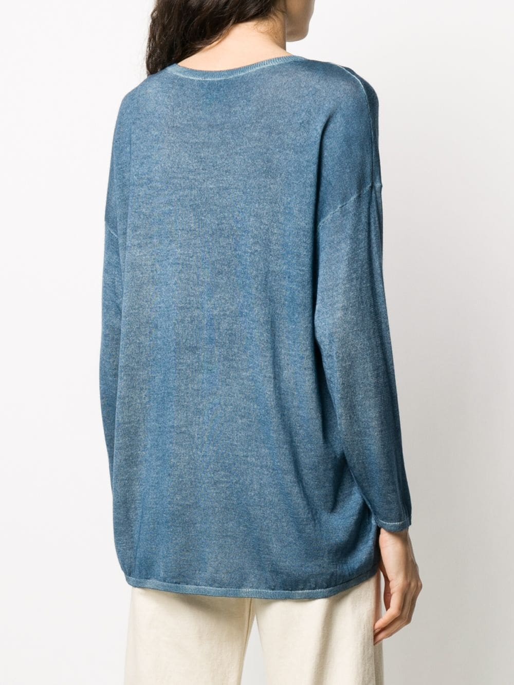 drop-shoulder knitted jumper - 4