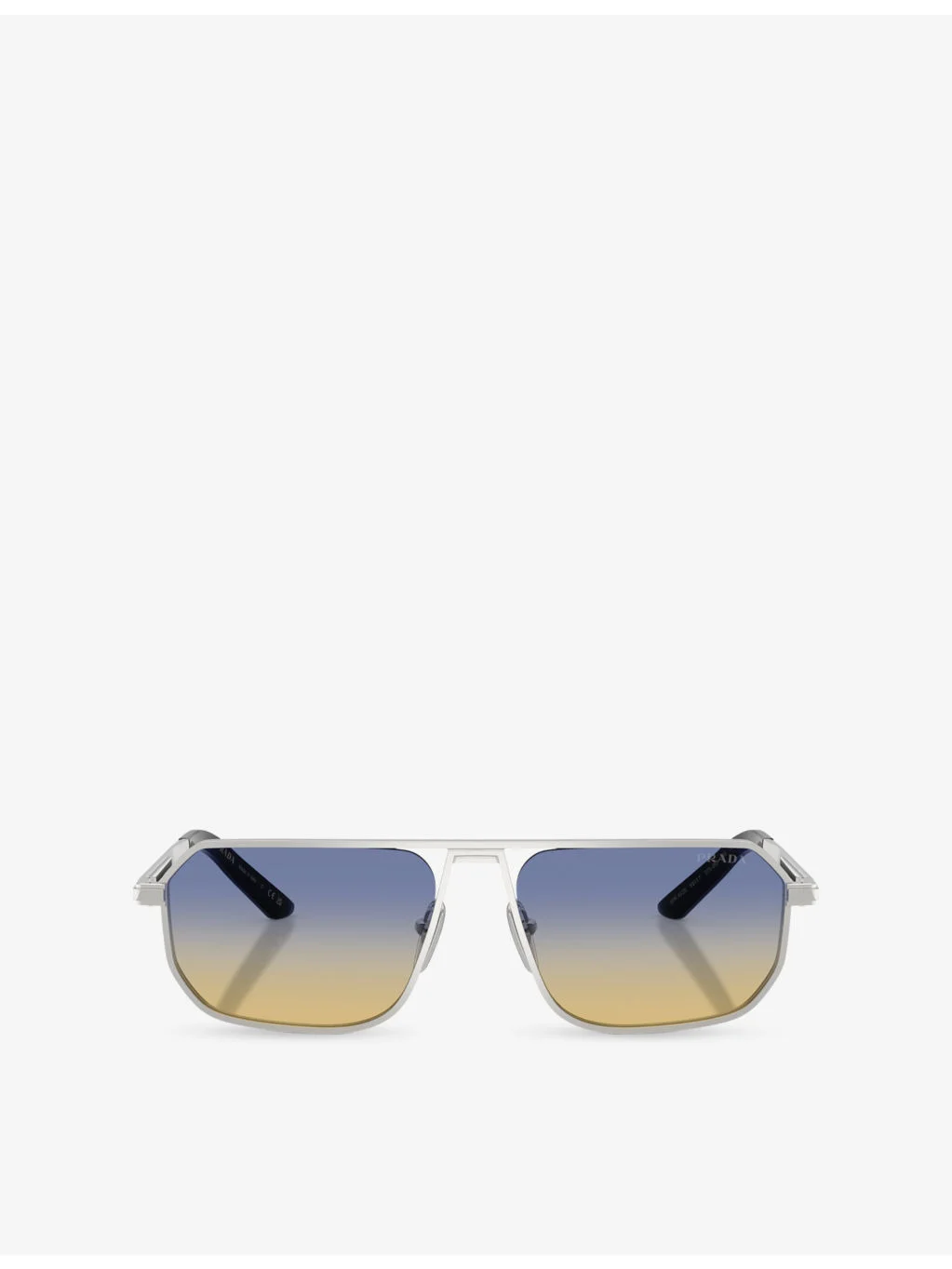 PR A53S Rectangular-Frame Metal Sunglasses - 1
