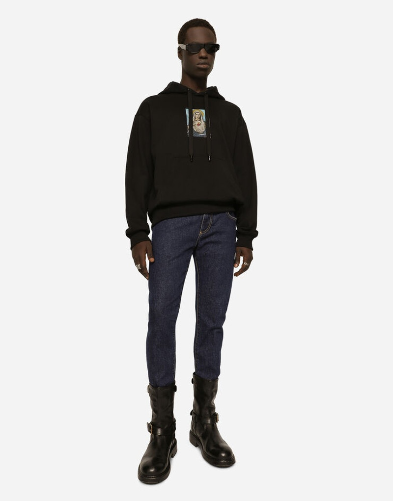 Washed skinny fit stretch denim jeans 6