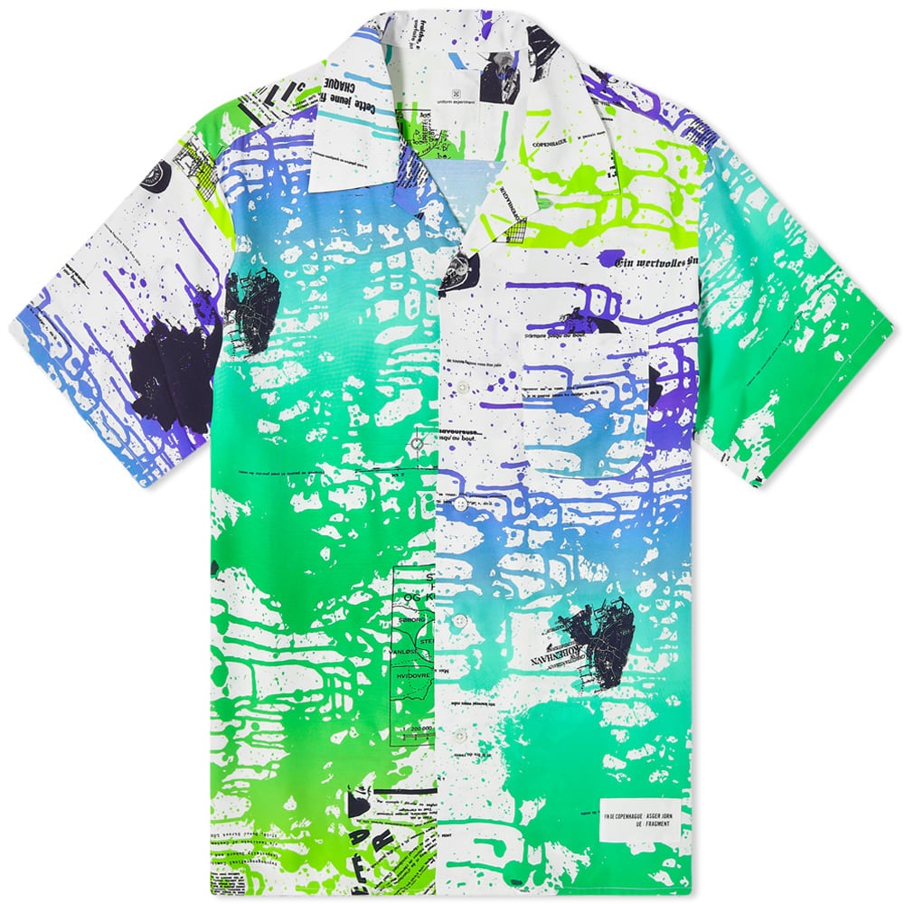 Uniform Experiment Asger Jorn Short Sleeve Open Collar Big Shirt - 1