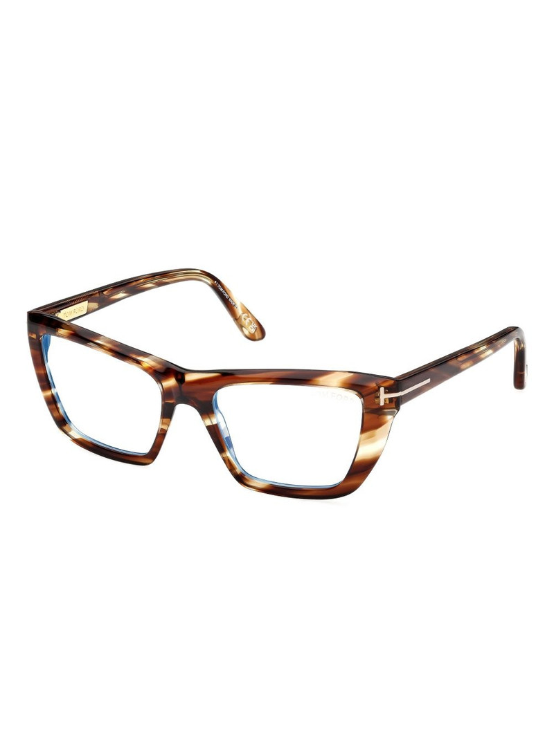 TOM FORD tortoiseshell square-frame glasses outlook
