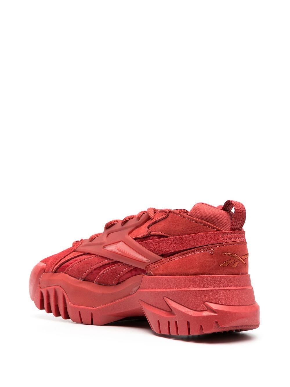 leather lace-up sneakers - 3