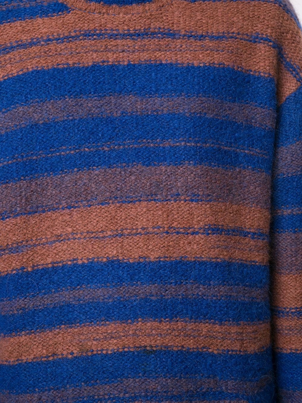 striped mock-neck sweater - 5