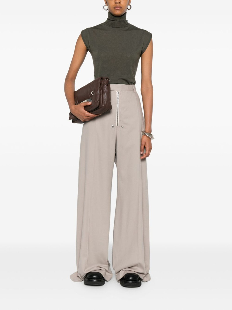 Rick Owens zip-fly wide-leg trousers outlook