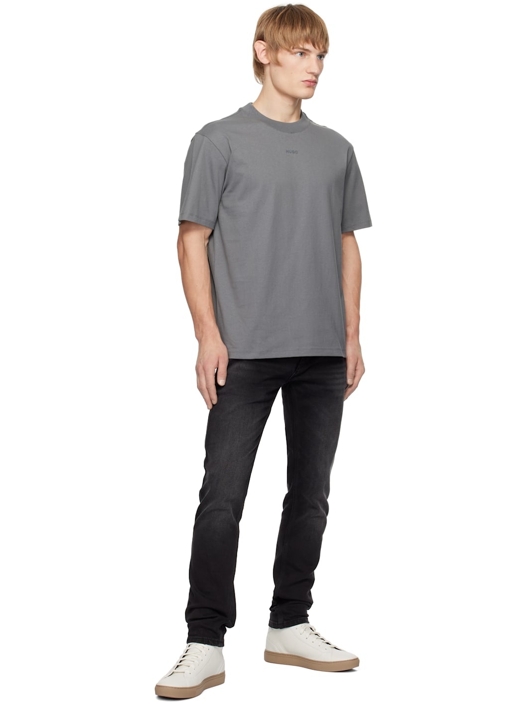 Gray Relaxed-Fit Cotton T-Shirt - 4
