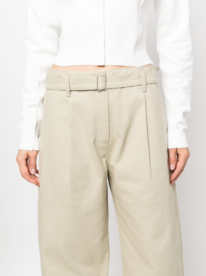 straight-leg tapered trousers - 5
