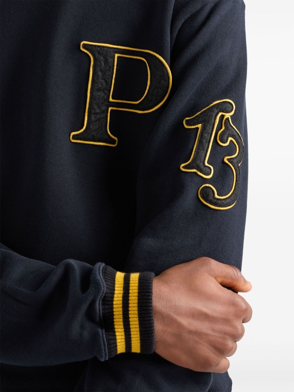 logo-patch cotton sweatshirt - 4